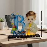 Customized Alphabet Acrylic LED Name Lamp for Kids (Warm White Glow) | Love Craft Gifts