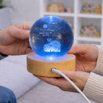 Personalized 3D Crystal Ball Multi-Color LED Lamp | Love Craft Gifts