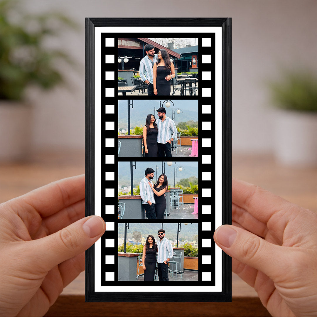 Personalized Film Strip Photo Frame with Custom Pictures 12x6 Inch | Love Craft Gifts
