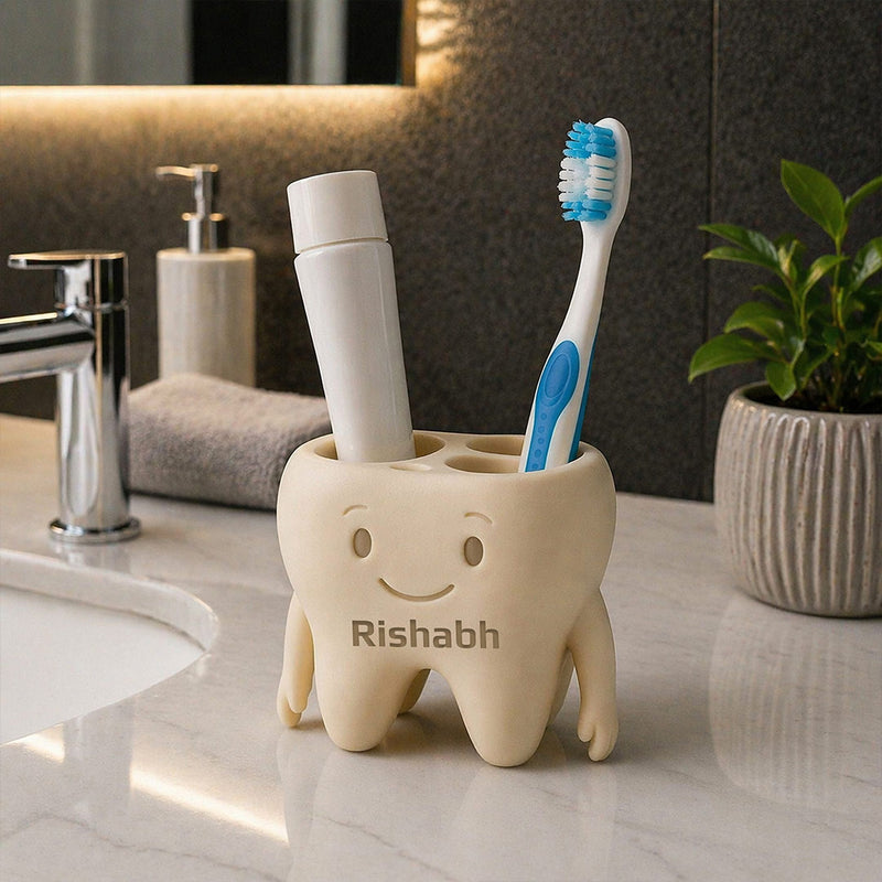 Personalized Toothbrush Holder Cup (Standard Size) – Custom Name Plastic Bathroom Organizer Gift | Love Craft Gifts™