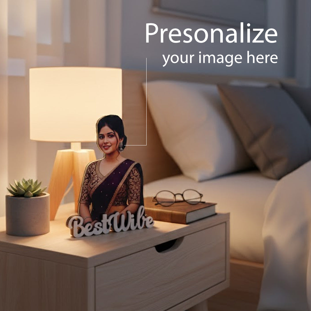 Personalized Best Wife Photo Table Stand – A Heartfelt Gift for Her | Love Craft Gifts