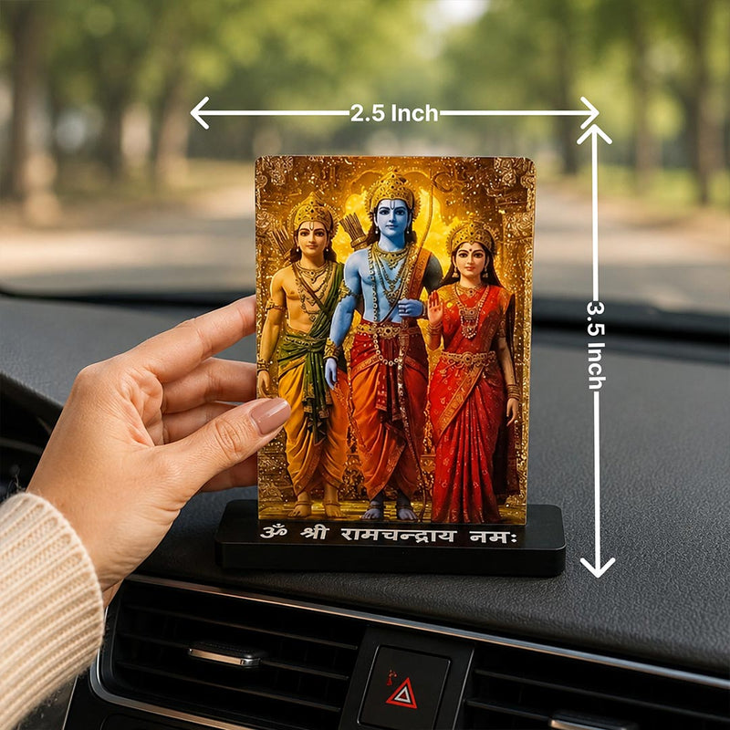 Shri Ram Darbar Acrylic Car Dashboard- 2.5×3.5"