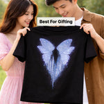 Butterfly Wings Graphic Print Black T-Shirt – Unisex Casual Wear | Love Craft Gifts