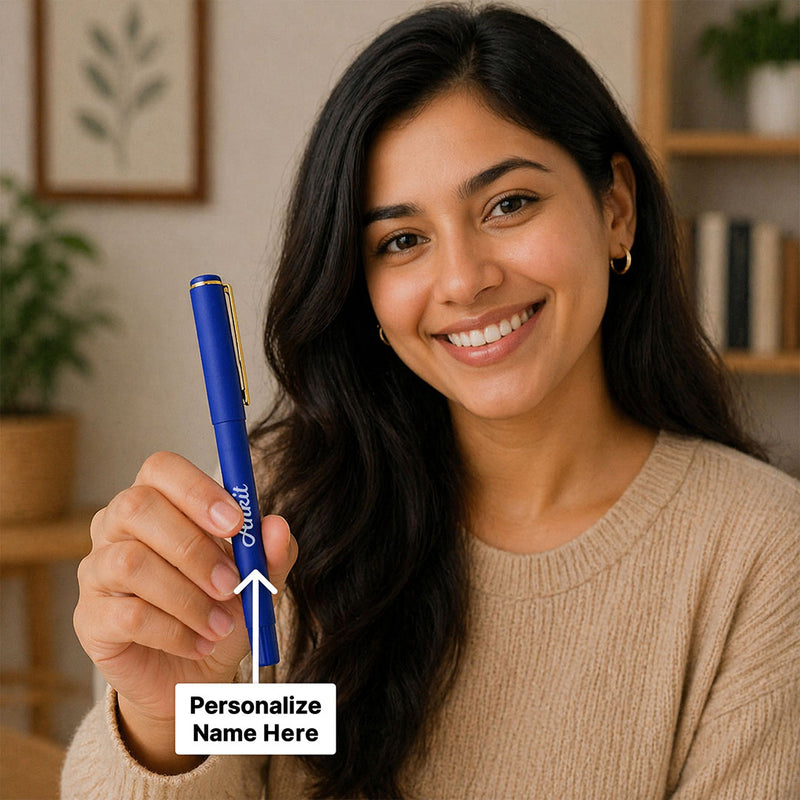Personalized Blue Pen (Standard Size) – Stylish Custom Name Writing Gift for Professionals | Love Craft Gifts™