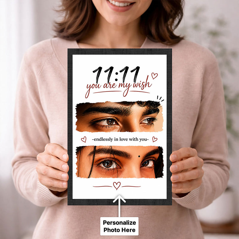 Personalized Couple Eyes Digital Portrait 8x12" | Custom Romantic Eye Artwork with Names & Special Date | Unique Anniversary Gift for Couples
