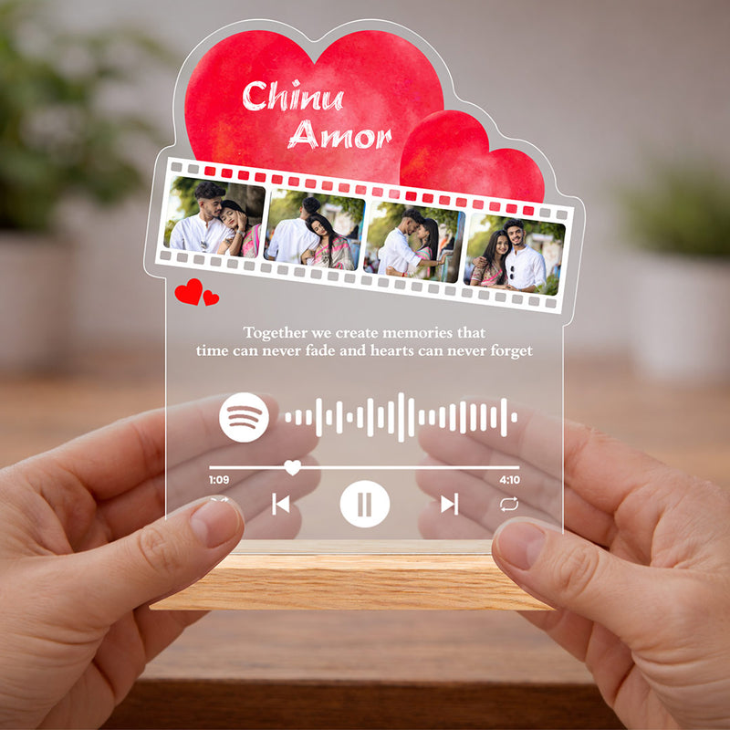 Personalized Spotify Acrylic Plaque- 6.5x8" | Couple Music Frame | Anniversary Gift