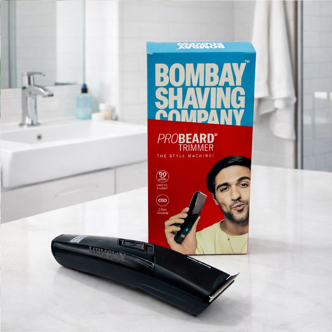 Bombay Shaving Company Pro Beard Trimmer for Men – Customized Name Engraved | Cordless Beard Styling Trimmer with Type-C Charging