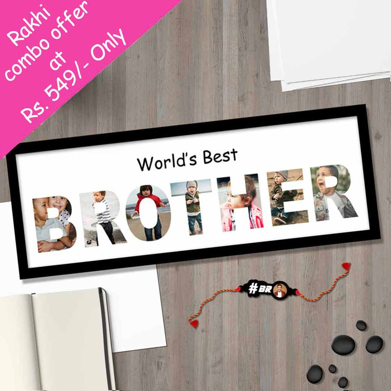 Photo Collage Frame-Rakhi Gift for Brother Online | Love Craft Gifts