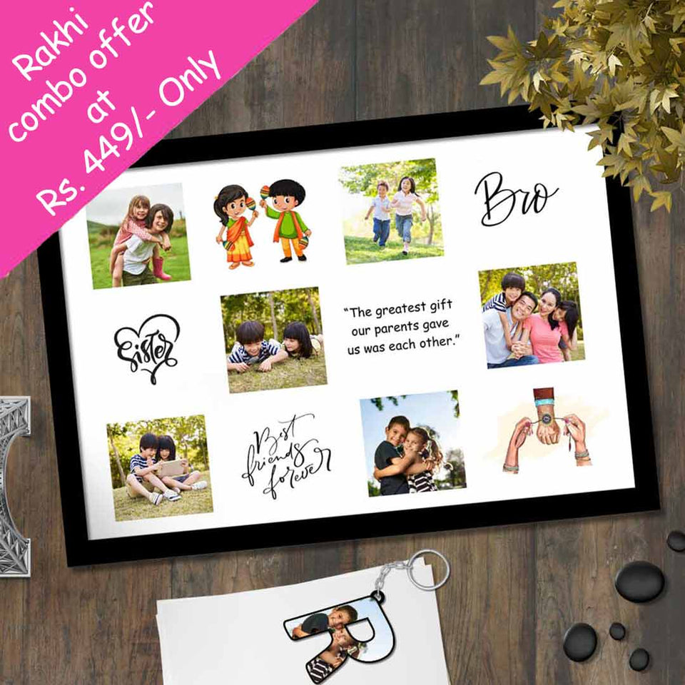 Buy handcrafted rakhi gift of personalized photo n chocolates in Pune, Free  Shipping - PuneOnlineFlorists