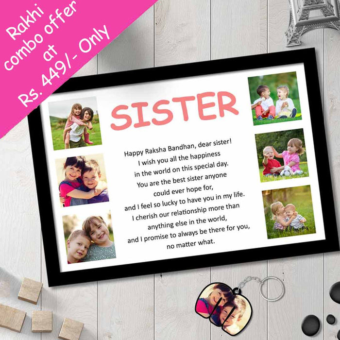 Photo Collage Frame-Sister Frame for Raksha Bandhan | Love Craft Gifts