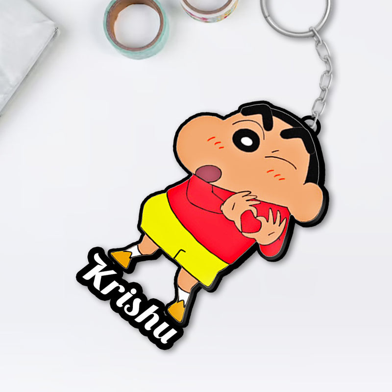 Shinchan Keychain With Name | Love Craft Gifts