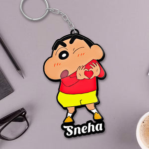 Shinchan Keychain With Name | Love Craft Gifts