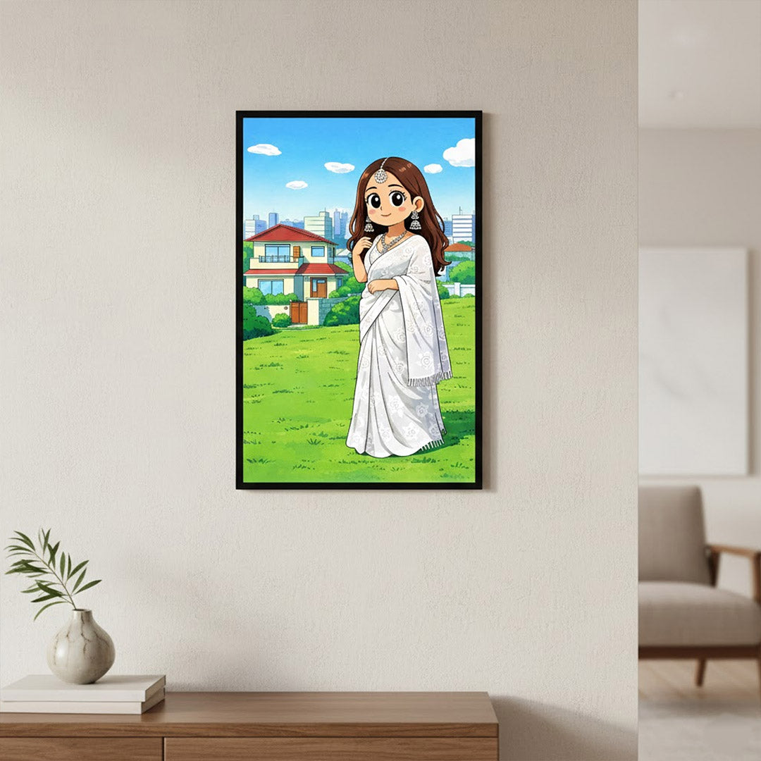 Shinchan-Style Cartoon Portrait Wall Photo Frame (8×12”)