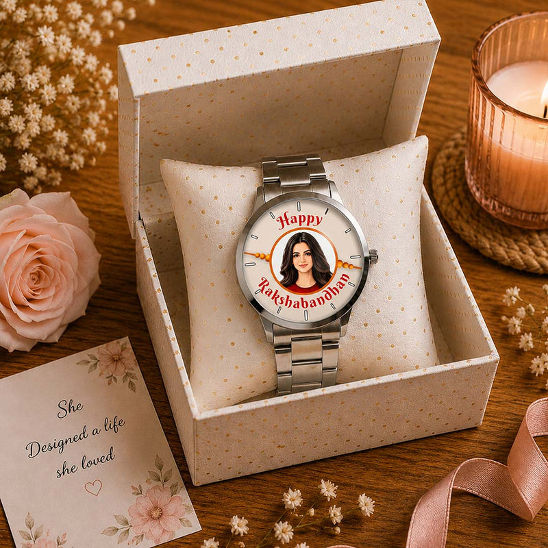 Personalized Photo Watch for Women | Stainless Steel Wrist Watch with Premium Gift Box | Birthday, Anniversary & Gift for Her | Love Craft Gifts™