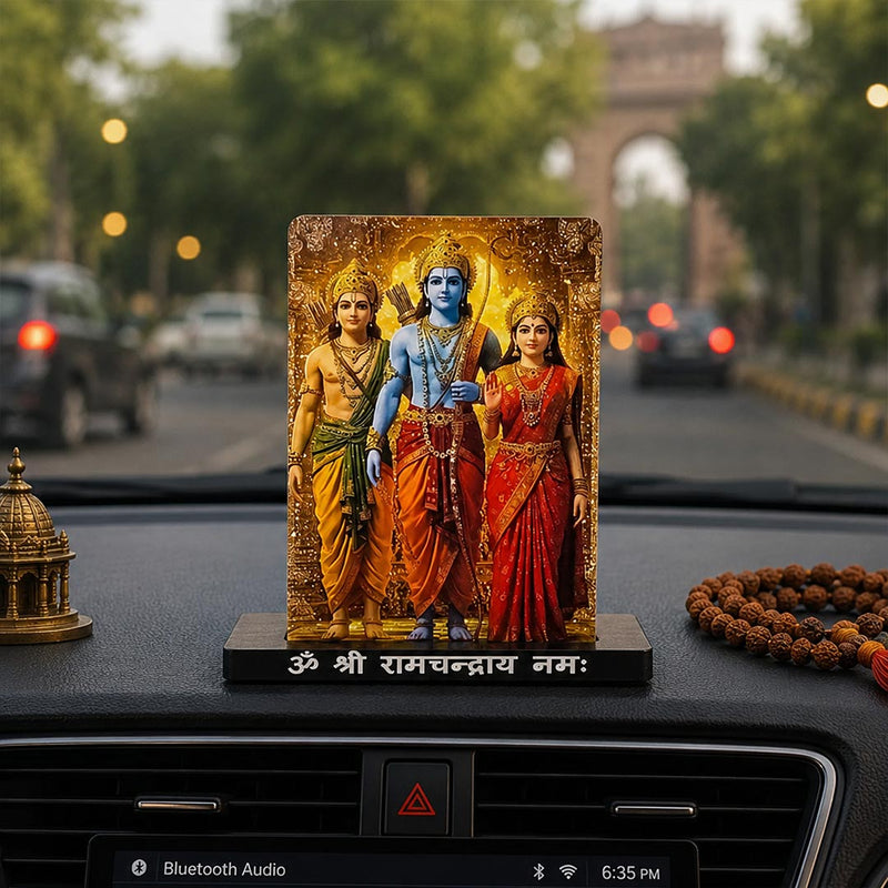 Shri Ram Darbar Acrylic Car Dashboard- 2.5×3.5"