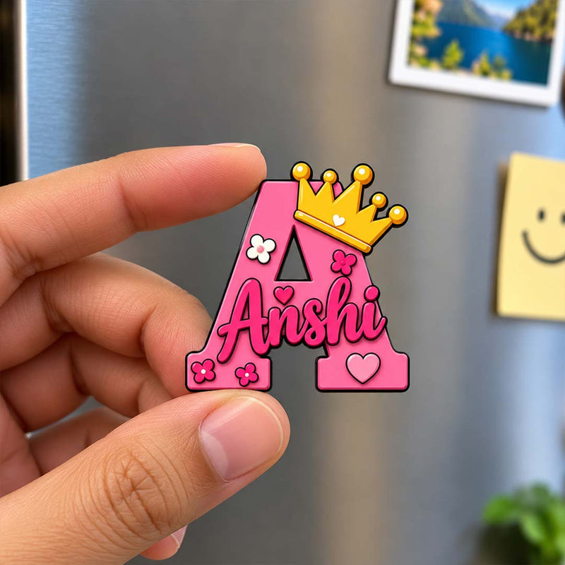 Personalized Fridge Magnet  2x2" | Custom Alphabet Magnet with Themed Character & Kids Designs | Love Craft Gifts™