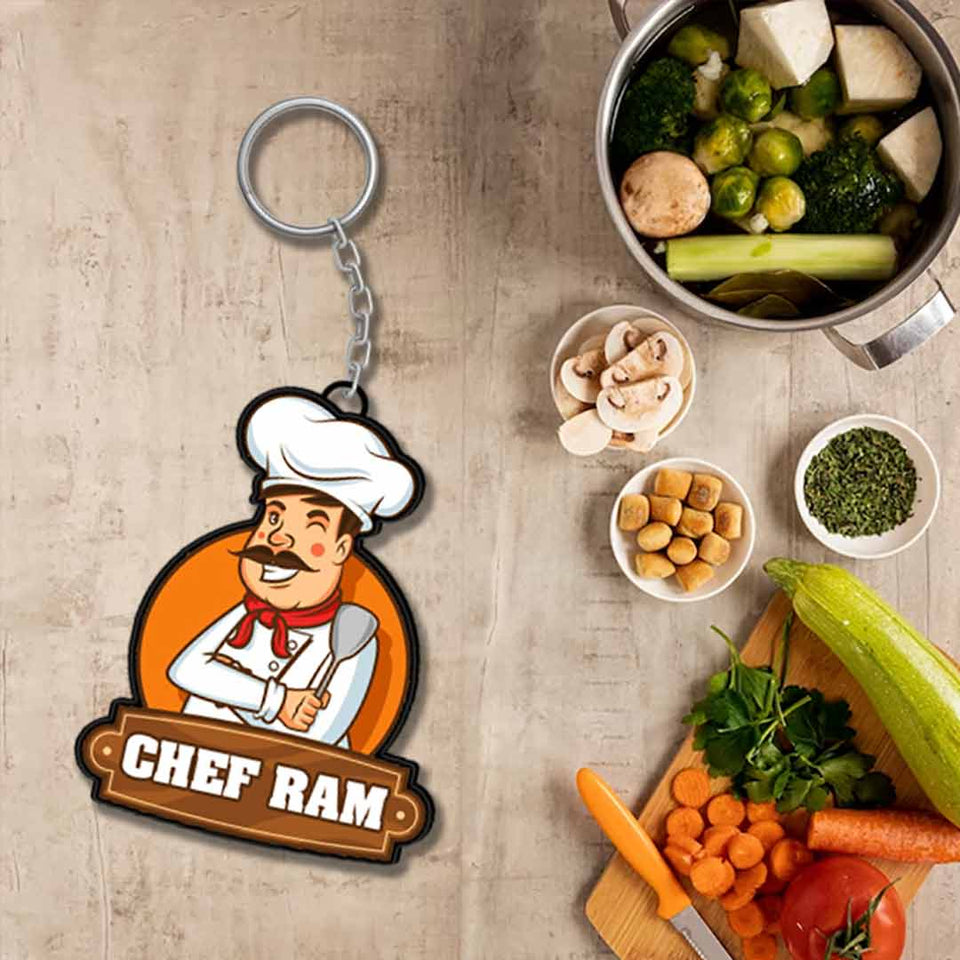 Chef Keychain With Name