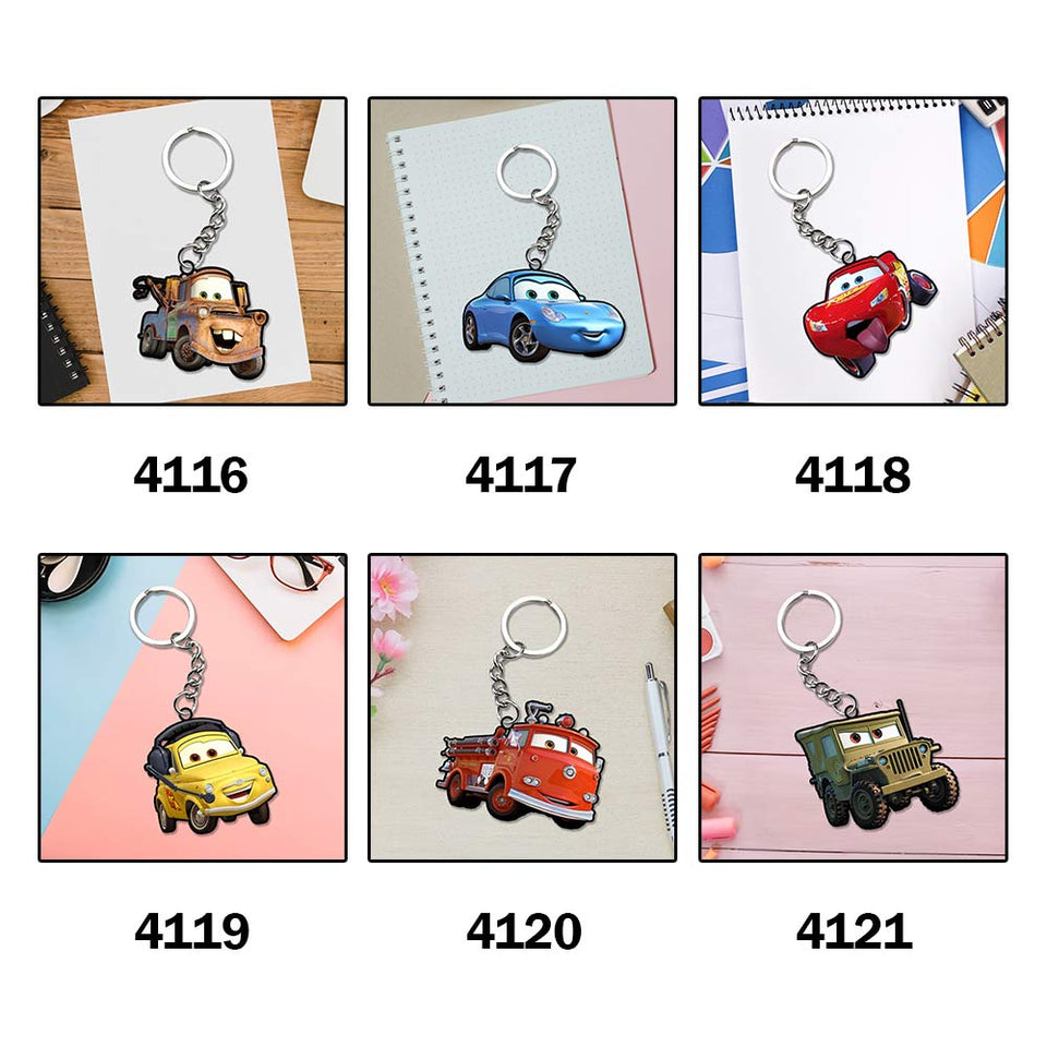 Lightning McQueen Cars Charcaters Keychain | Love Craft Gifts