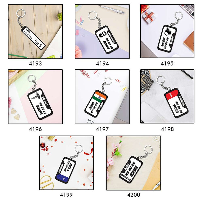 Number Plate Keychain | Love Craft Gifts