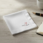 Personalized Couple Name Handkerchief – Custom Romantic Name Printed Hanky | Love Craft Gifts