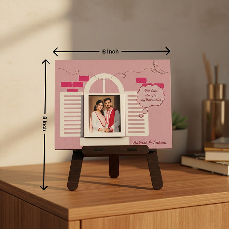 Personalized Photo Table Frame (6 × 8 Inch)