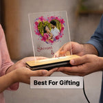 Personalized Acrylic Photo LED Lamp – Warm White (4×5”) | Love Craft Gifts