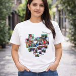 Personalized Trip Memory Collage White T-Shirt – Custom Photo Print Tee | Love Craft Gifts