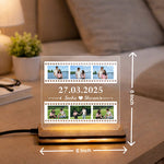 Personalized Film Strip LED Photo Frame Lamp with Date & Name 6x6 Inch | Love Craft Gifts