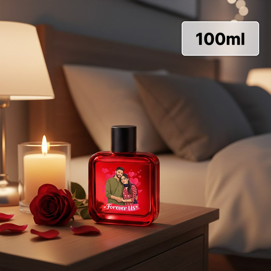 Personalized Happy Anniversary Perfume Bottle – Custom Photo & Name | Wild Stone Ultra Sensual 100ml | Love Craft Gifts