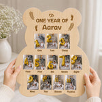 Personalized Baby First Year Memory Frame (14x18 Inch) – Custom Photo Wooden Frame Gift | Love Craft Gifts™