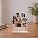 Personalized Couple Photo Acrylic Table Stand Custom Name Wedding Gift Frame 6x8 Inch | Love Craft Gifts