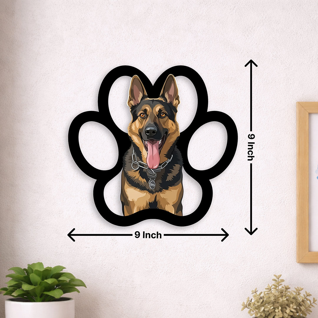 Personalized Pet Paw Wall Frame – Custom Dog Portrait Wall Décor (9x9 Inch) Unique Pet Lover Gift | Love Craft Gifts™