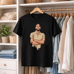 Personalized Drip Portrait T-Shirt for Women – Custom Photo Graphic Black Tee (240–260 GSM) | Love Craft Gifts