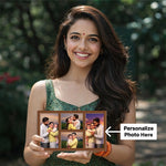 Personalized Family Photo Collage Frame with Custom Pictures 12x7 Inch | Love Craft Gifts