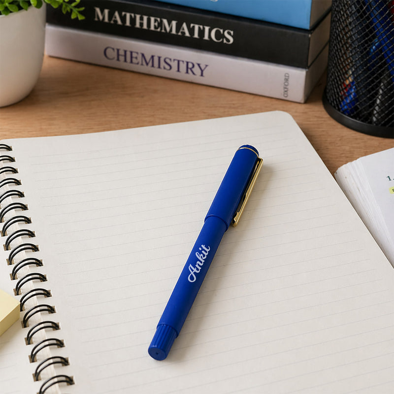Personalized Blue Pen (Standard Size) – Stylish Custom Name Writing Gift for Professionals | Love Craft Gifts™