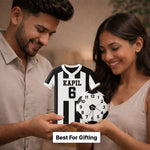 Personalized Football Jersey Wall Clock with 3D Football Design – Custom Name & Number Sports Clock (16x15 Inch) Kids Room Décor Gift | Love Craft Gifts™