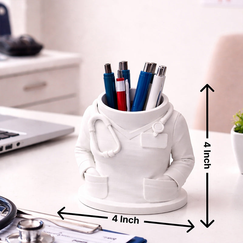 Personalized Doctor Coat Pen Stand with Name – Custom Medical Desk Organizer Gift for Doctors, Nurses & Medical Students | Love Craft Gifts™