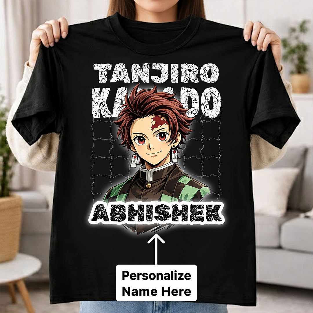 Personalized Anime Shadow Ninja Name T-Shirt for Men & Women – Custom Printed Black Tee | Love Craft Gifts
