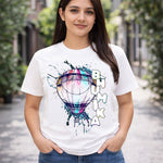 Personalized Hot Air Balloon Name T-Shirt for Kids – Custom Printed White Tee | Love Craft Gifts