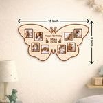 Personalized Butterfly Wooden Photo Frame (15x8 Inch) – Custom Name & Photo Birthday Gift | Love Craft Gifts™