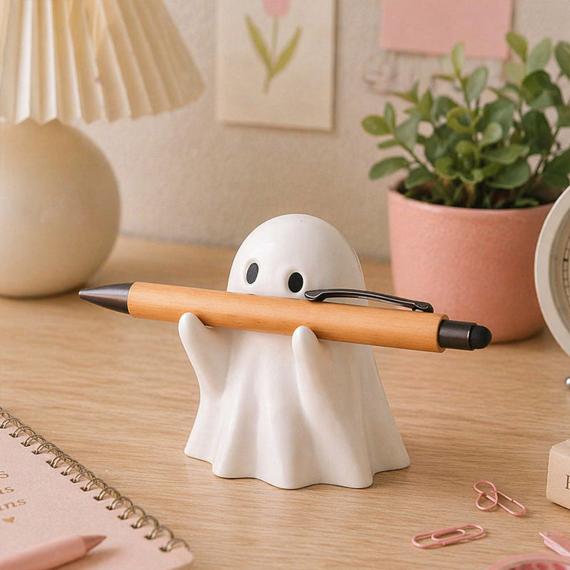 Personalized Cute Ghost Pen Holder – Custom Name Desk Organizer Gift for Kids & Friends | Love Craft Gifts™