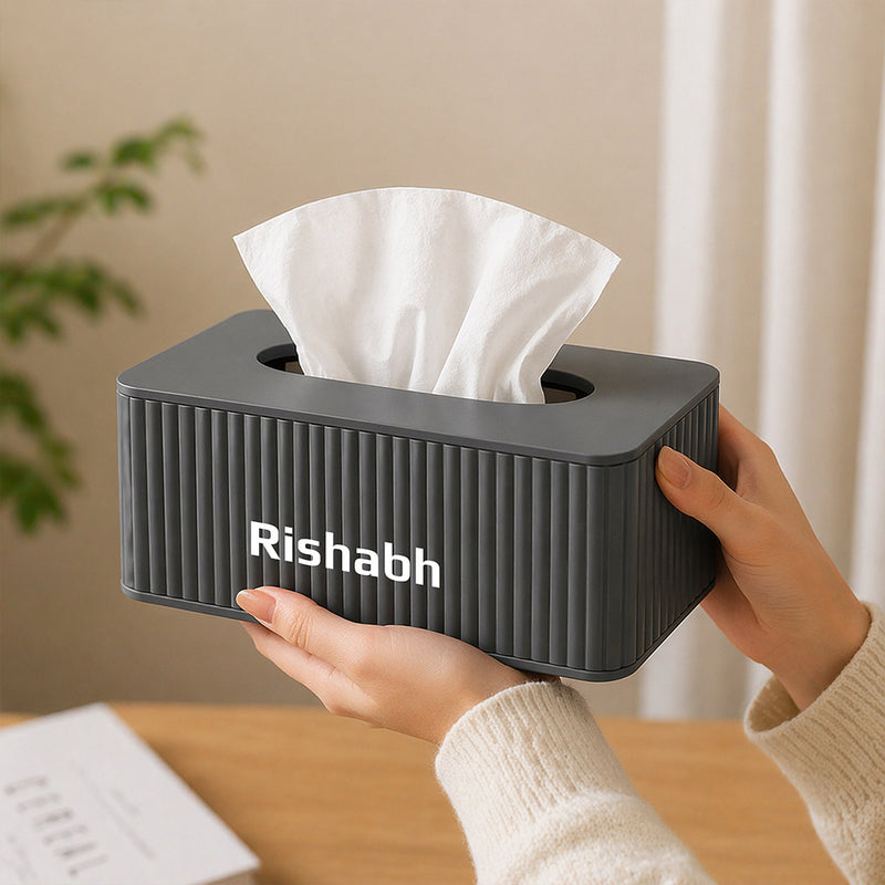 Personalized Tissue Holder Box (Standard Size) – Custom Name Home Decor Organizer Gift | Love Craft Gifts™