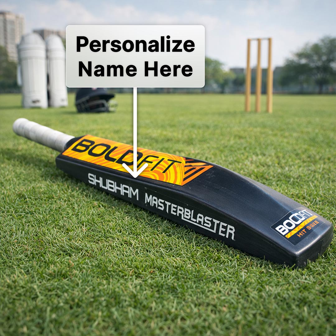 Personalized Boldfit Turf Cricket Bat – Single Bat | Custom Name Print | Love Craft Gifts