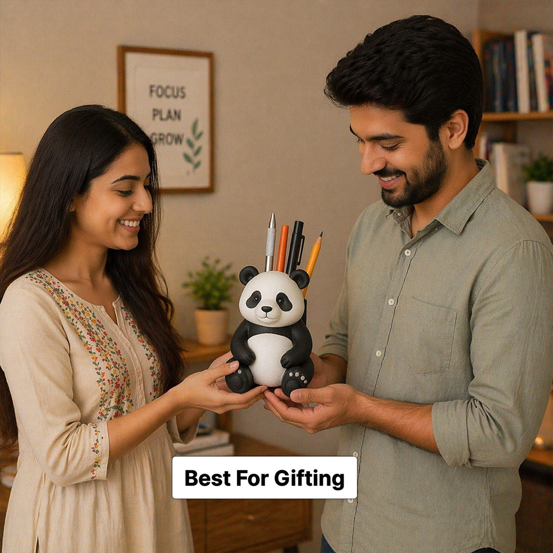 Personalized Panda Pen Holder – Custom Name Cute Panda Desk Organizer Gift | Love Craft Gifts™