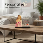 Personalized Acrylic LED Lamp – “Happiness Means You” Gift (8×9 Inch) | Love Craft Gifts