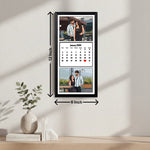Personalized Photo Calendar Frame with Custom Date & Pictures 12x6 Inch | Love Craft Gifts