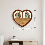 Personalized Heart Shape Couple Photo Frame (7x7 Inch) – Custom Name & Picture Romantic Wall Décor | Love Craft Gifts