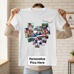 Personalized Trip Memory Collage White T-Shirt – Custom Photo Print Tee | Love Craft Gifts