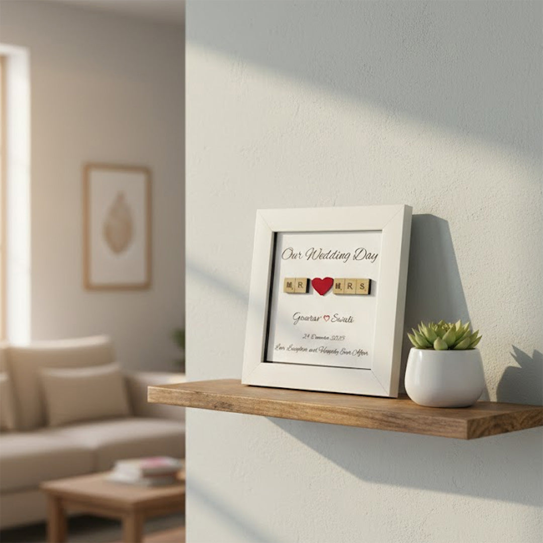 Personalized Wedding Day Photo Frame (6×6”) | Love Craft Gifts