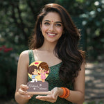 Personalized Couple Proposal Cartoon Wooden Cutout Table Stand – Custom Name Romantic Desk Décor (6x8 Inch) | Love Craft Gifts